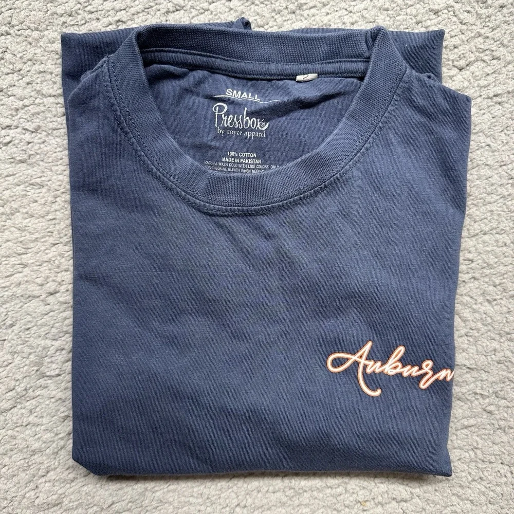 Pressbox by Royce Auburn University Tigers Womens Small Blue L/S Cotton T-Shirt